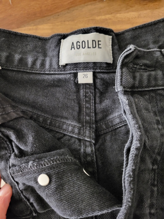 Agolde Pants - Agolde Black Washed Denim Shorts - Size 26
